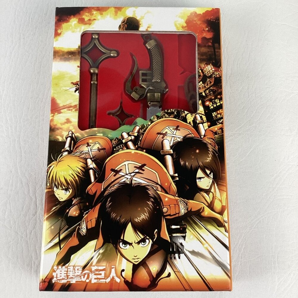 Attack On Titan Collectible Gift Set Keychain Replica Weapon Anime Skeleton Key